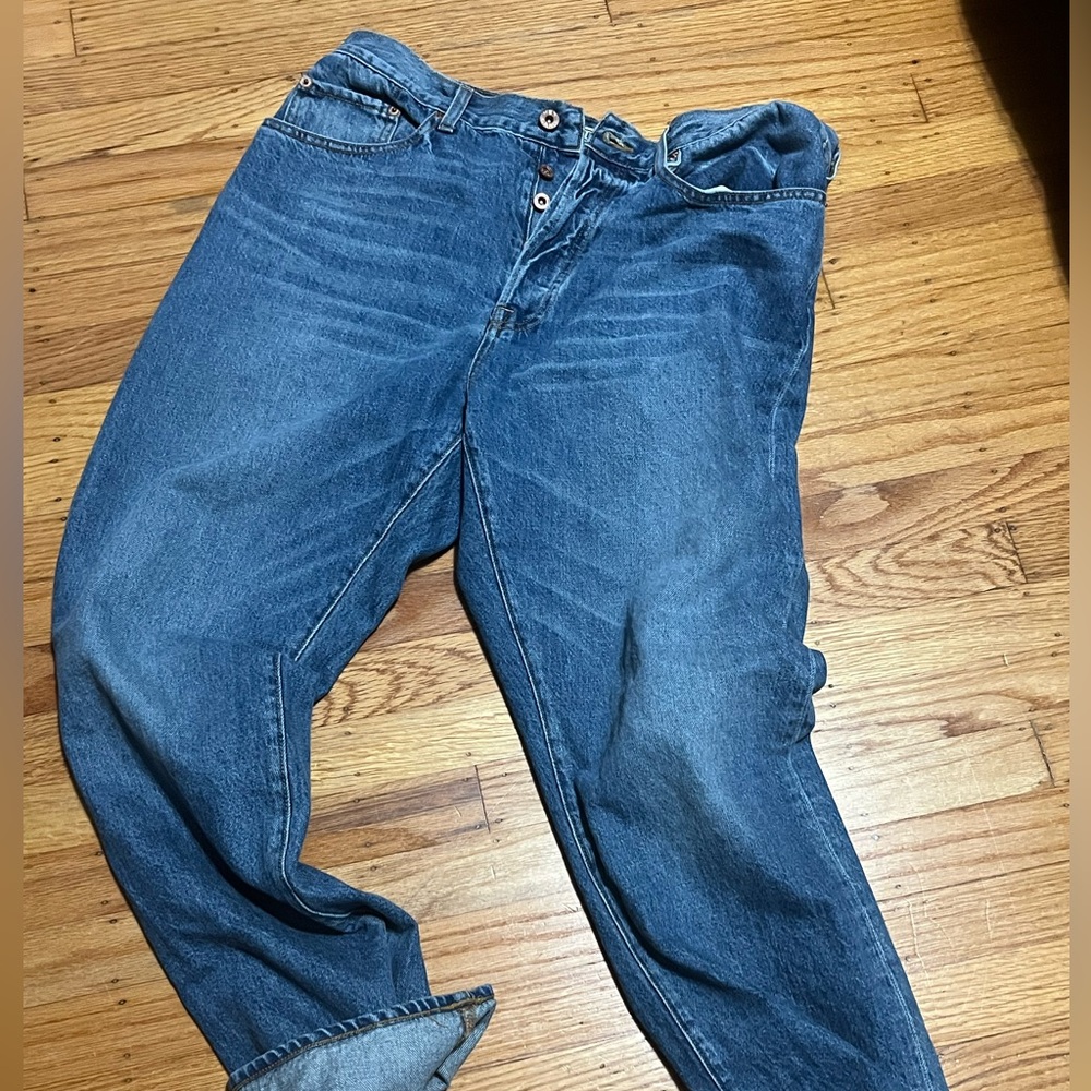 HEY GANG Women's Relaxed Fit Blue Boyfriend Jeans